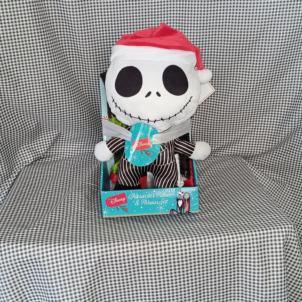 Disney Jack Skellington Plush with Santa Hat
